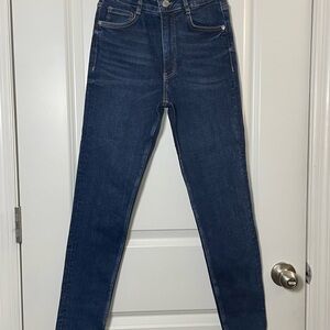 ZARA NWT High Rise Sculpt Skinny Jeans Dark Wash Ankle Stretch Denim Size 4